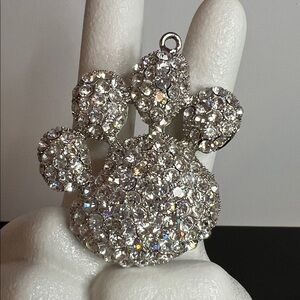 Sparkling Crystal Paw Pendant